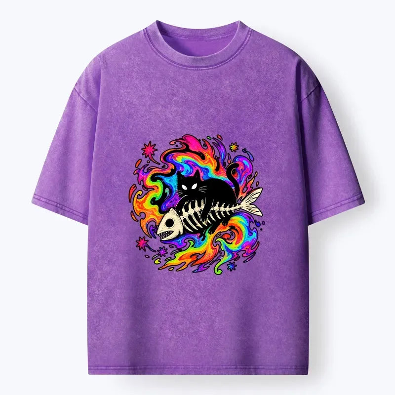 Japanese Cat Fish Washed T-Shirt