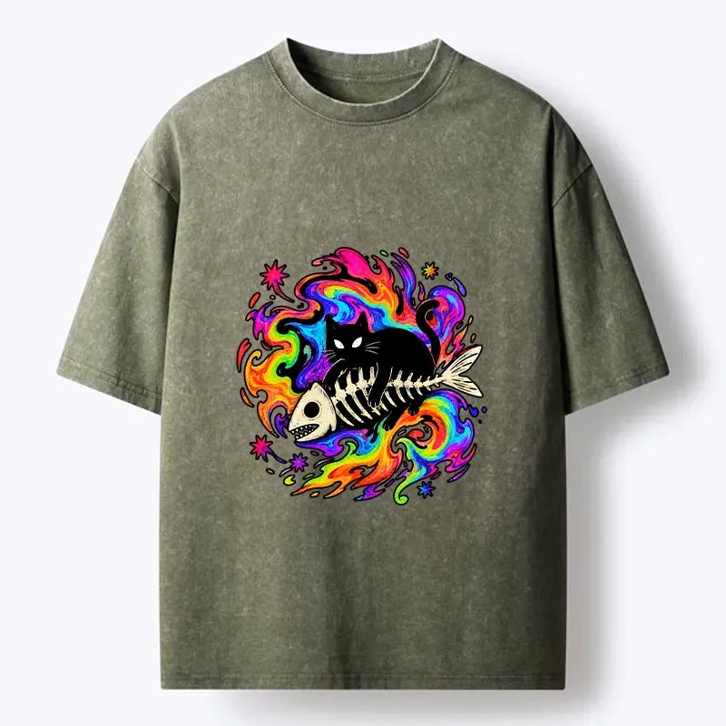 Cat Fish Washed T-Shirt Deal