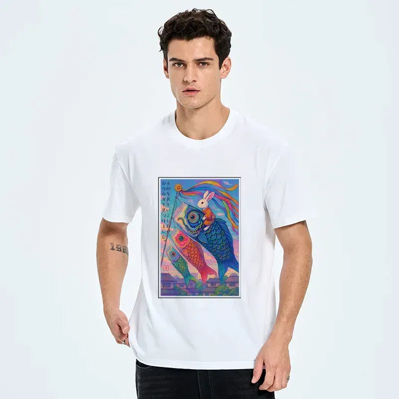 Vintage Carp Streamer T-Shirt for Summer