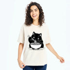 cute cat ramen t-shirt for summer