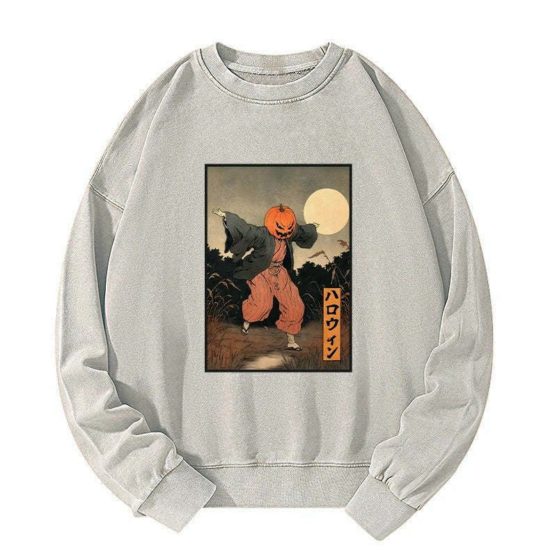 vintage Japanese pumpkin monster sweatshirt