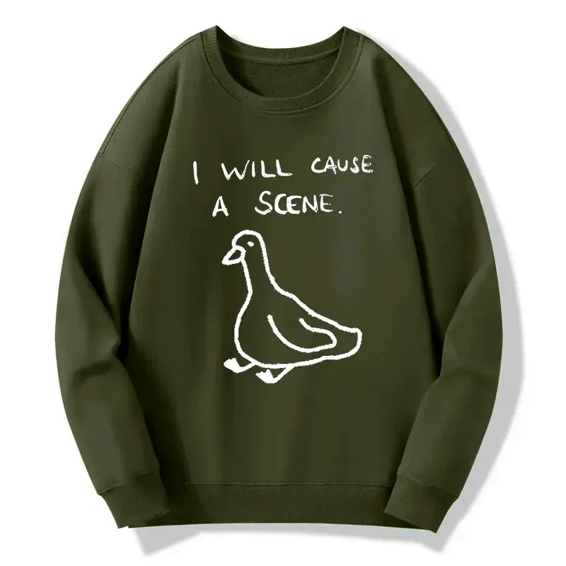 Kyoto-Lion Stupid Goose Funny Japan Retro Classic Sweatshirt