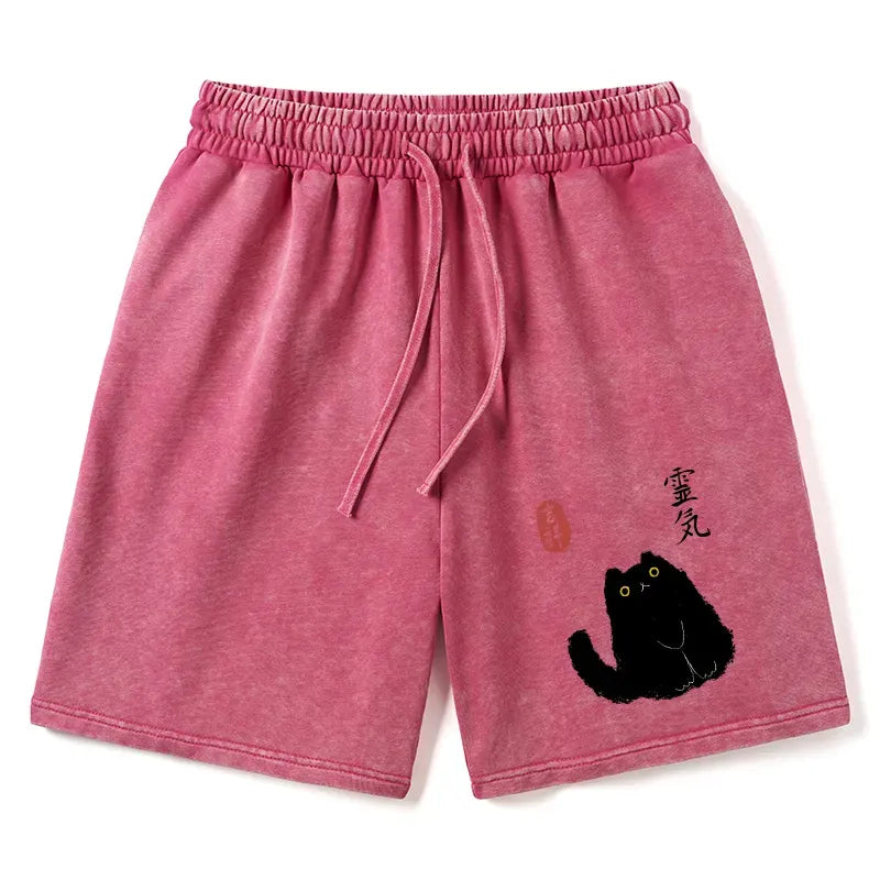 kyoto lion black civet cat shorts