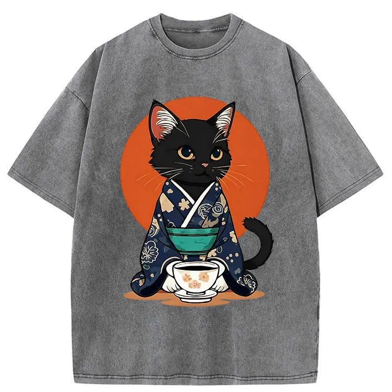 Trendy Japanese Ukiyo-e Cat Apparel