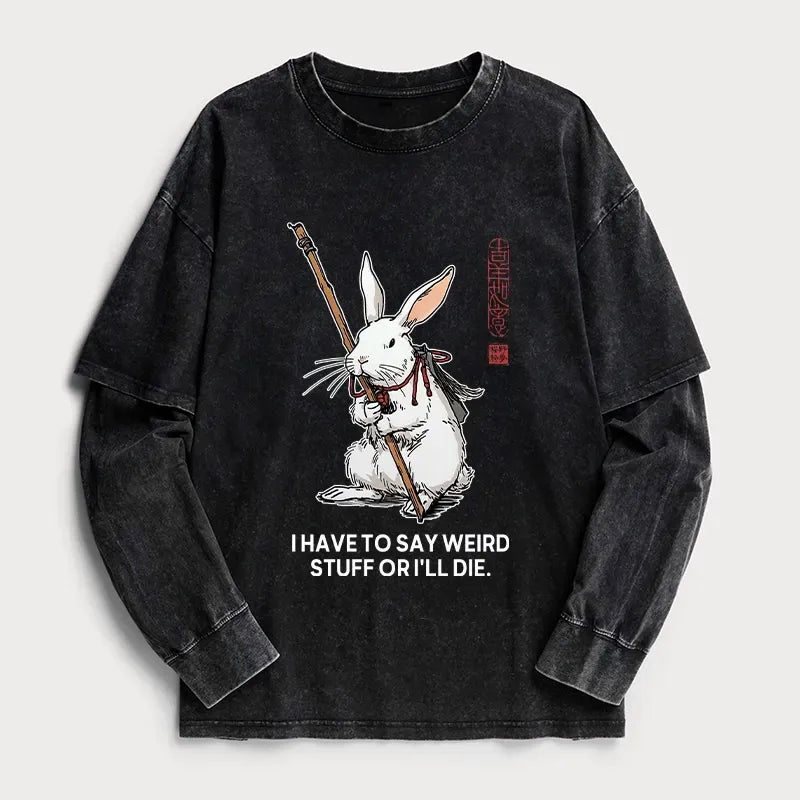 Japanese Rabbit T-Shirt for Daily Wear