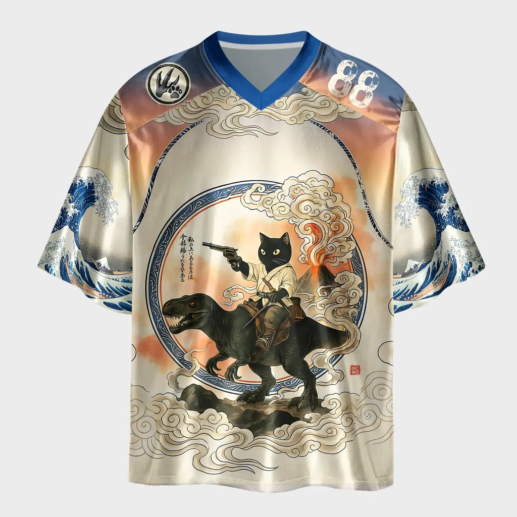 Glossy Oversized Jersey for Daily Wear