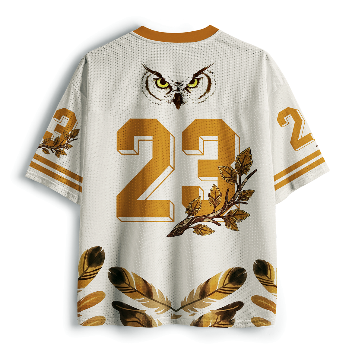 Japanese Retro Owl Mesh Jersey for Gift Idea