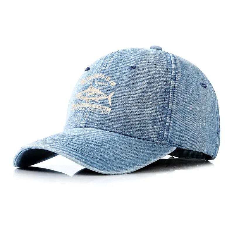 Kyoto-Lion Japan Tsukiji Fish Market Denim Cap