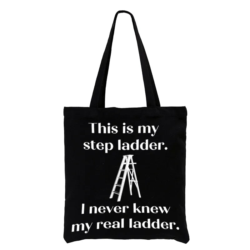 Kyoto-Lion A Real Ladder Funny Tote Bag