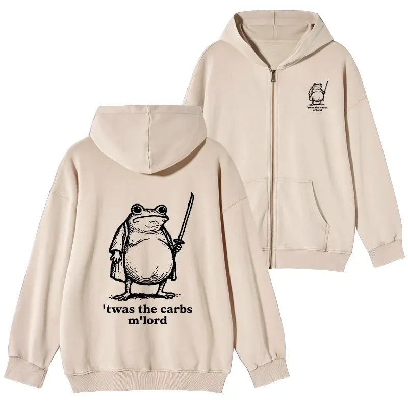 funny samurai frog hoodie for men