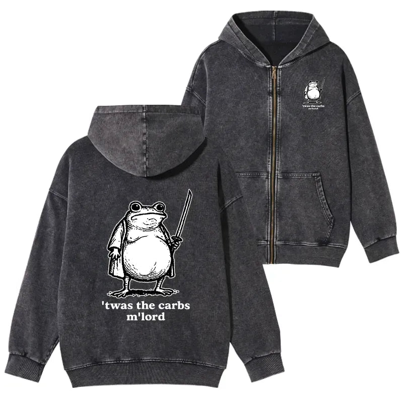 funny samurai frog hoodie for men