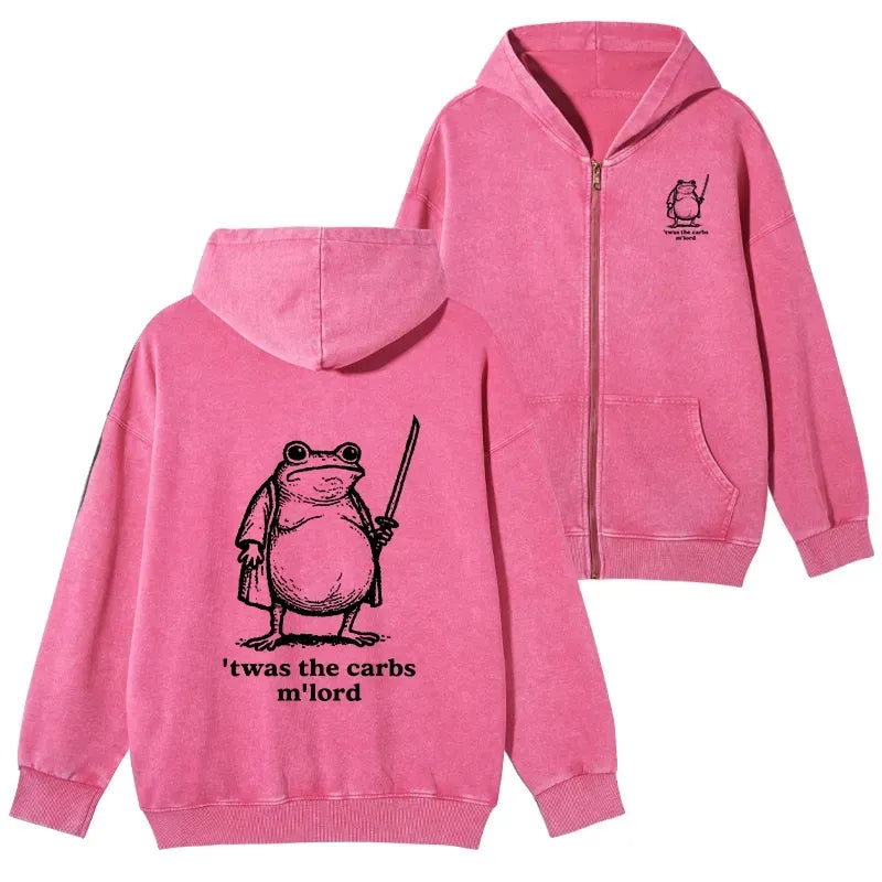 japanese streetwear washed zip hoodie