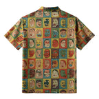 Kyoto-Lion Vintage Japanese Masks Collection Aloha Hawaiian Shirt