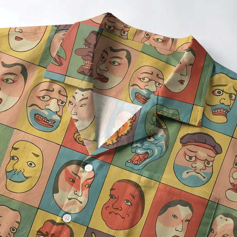 Retro Japanese Hawaiian Shirt for Summer Gift