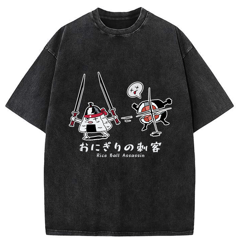 japanese vintage washed t-shirt for daily wear
