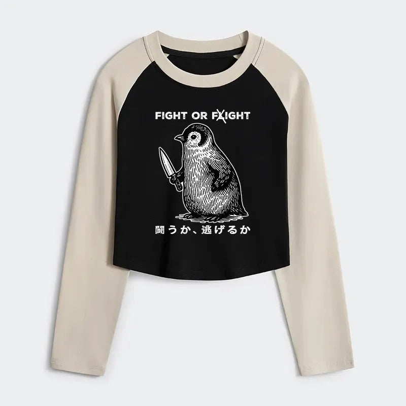 women's crop raglan tee for streetwear