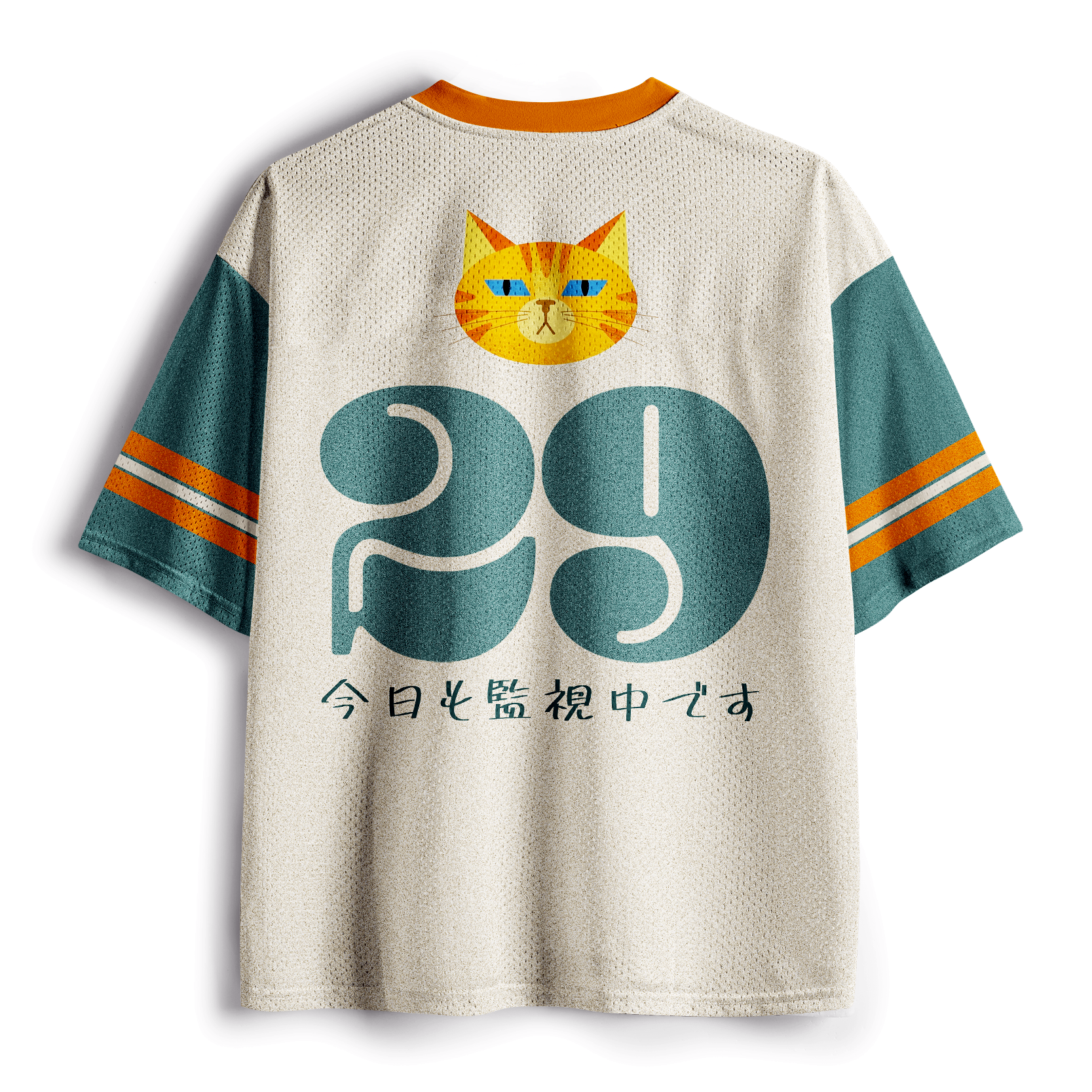Kyoto-Lion Peekaboo Cat Trio Mesh Jersey