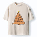 Kyoto-Lion Funny Stacked Capybara Christmas Tree Washed T-Shirt