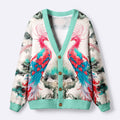 Kyoto-Lion Twin Phoenixes Of The Sacred Grove Ugly Cardigan Sweater