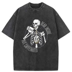 dead inside caffeinated washed tee for daily wear