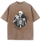 dead inside caffeinated washed tee for daily wear