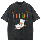 Retro Japanese Sushi Tee for Daily Wear