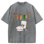Retro Japanese Sushi Tee for Daily Wear