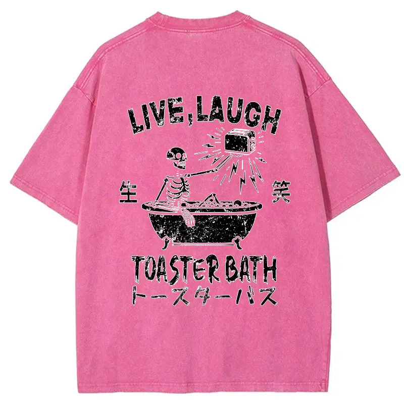 funny electric shock skeleton washed t shirt
