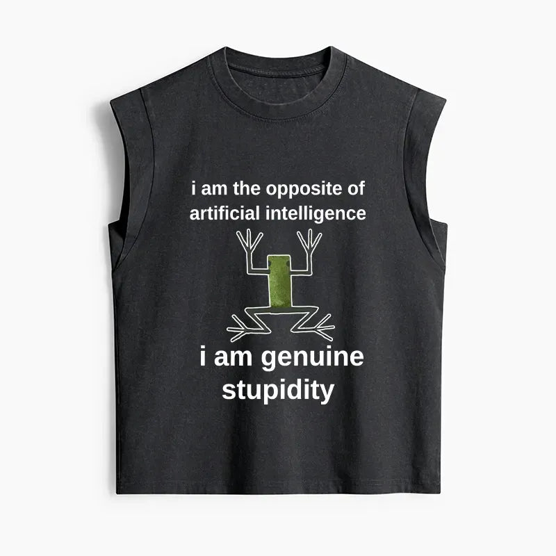 Funny Sarcastic Frog Meme Tank Top on Sale