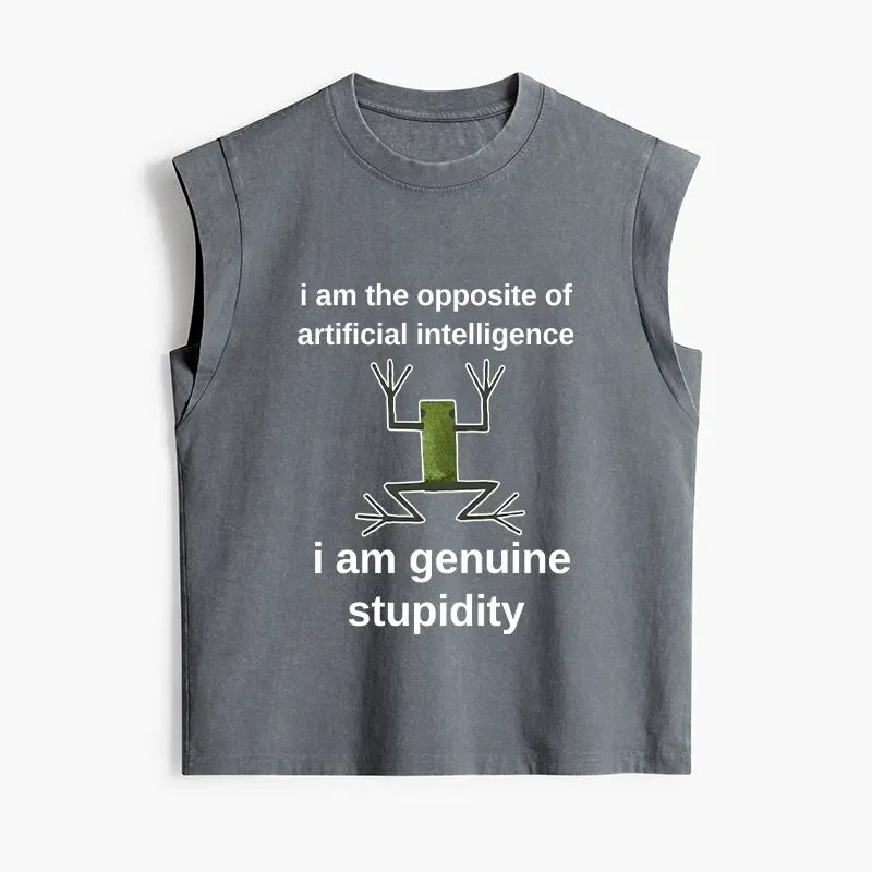Funny Sarcastic Frog Meme Tank Top on Sale