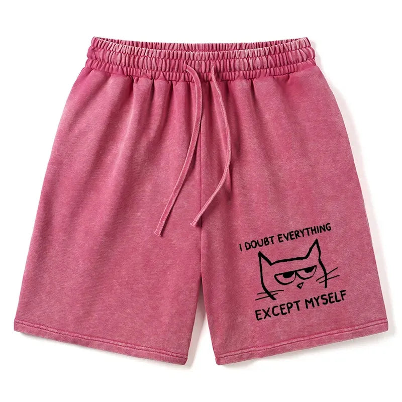 Kyoto-Lion Confident Kitten Washed Shorts