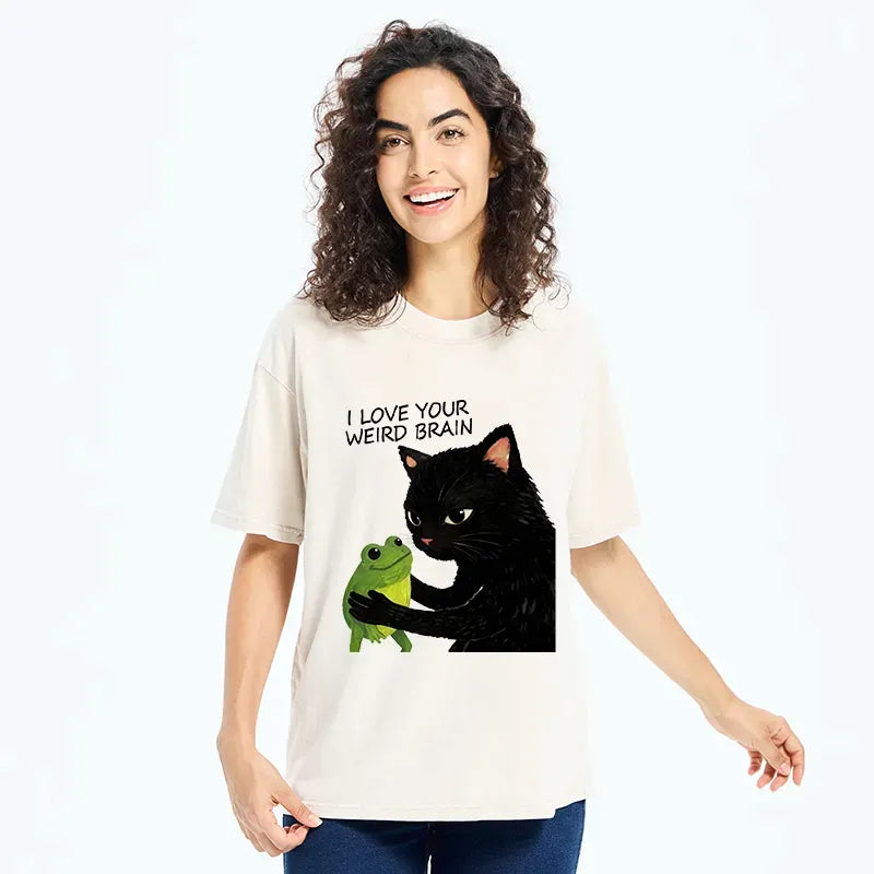 Vintage Japanese Cat T-Shirt Free Shipping