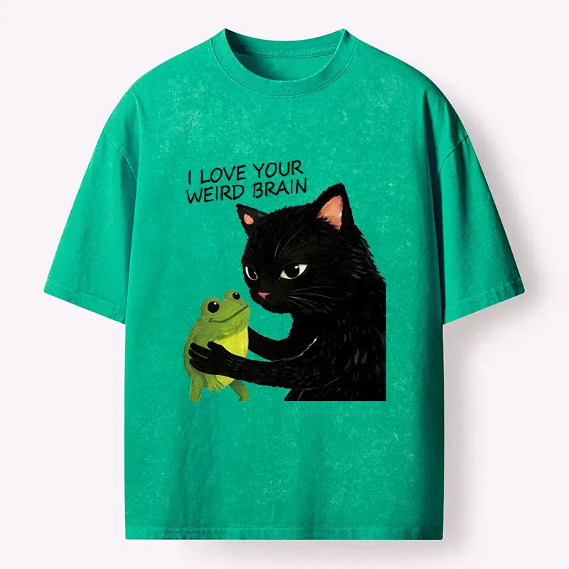 Unisex Washed Cat T-Shirt Best Seller