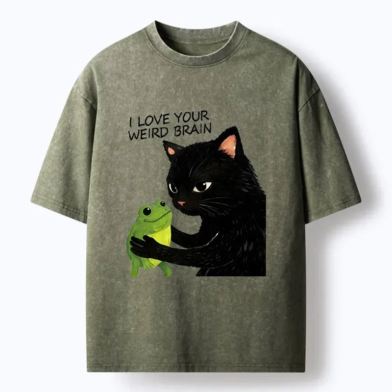 Vintage Japanese Cat T-Shirt Free Shipping