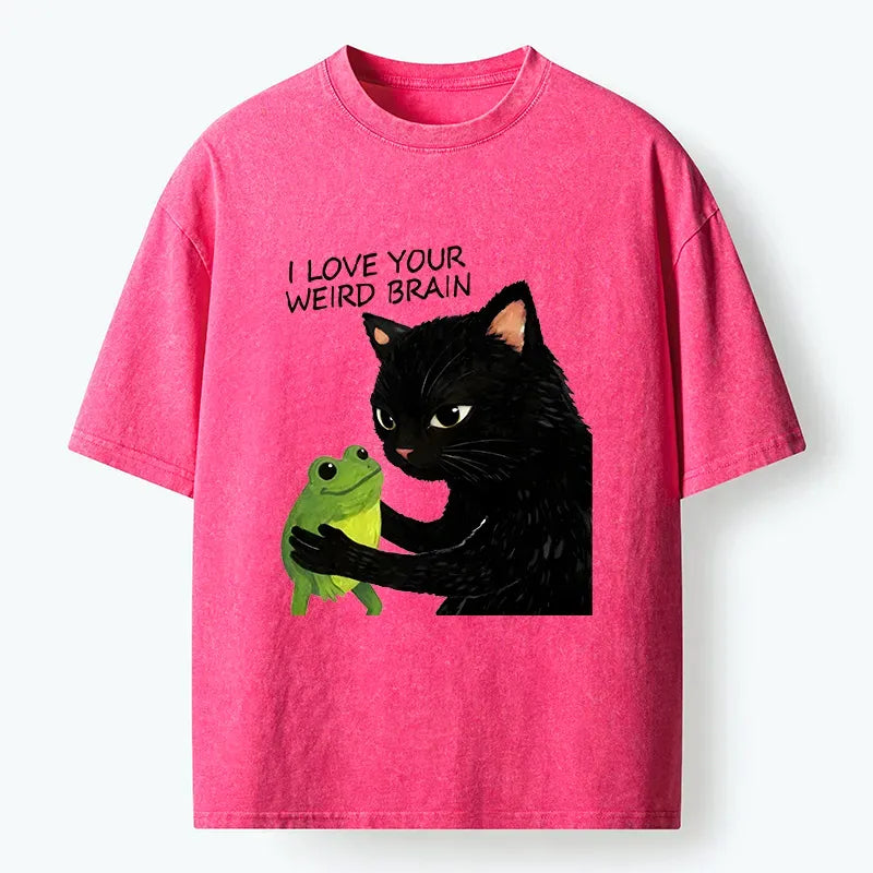 Unisex Washed Cat T-Shirt Best Seller