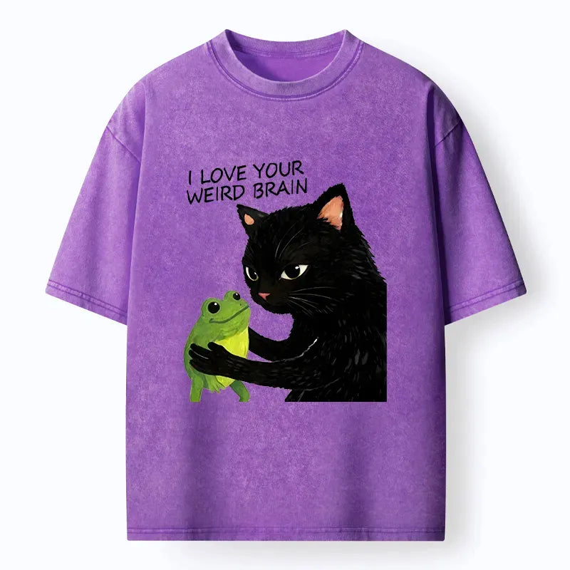 Unisex Washed Cat T-Shirt Best Seller