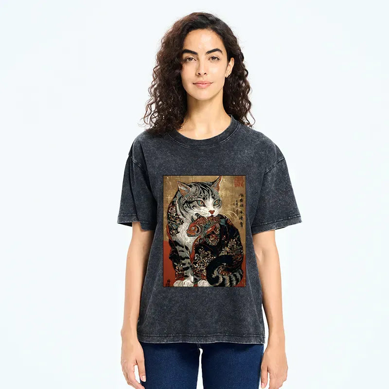 Japanese Cat T-Shirt Free Shipping