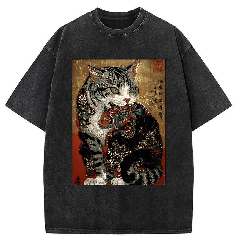 Japanese Cat T-Shirt Free Shipping