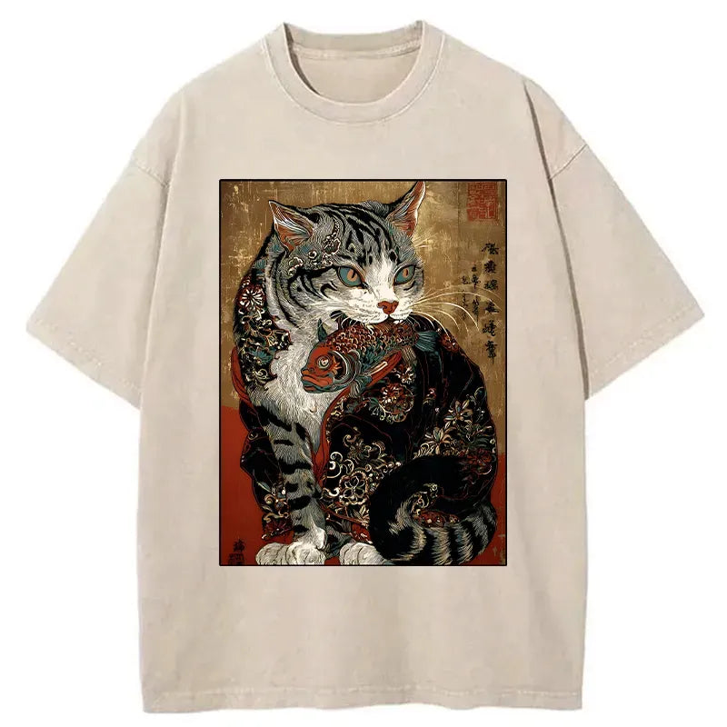 Japanese Cat T-Shirt Free Shipping