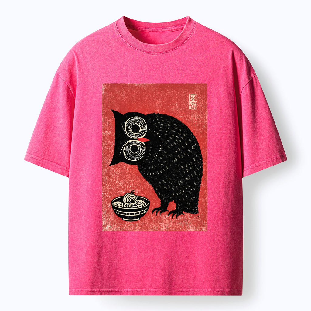 Japanese Owl T-Shirt for Streetwear