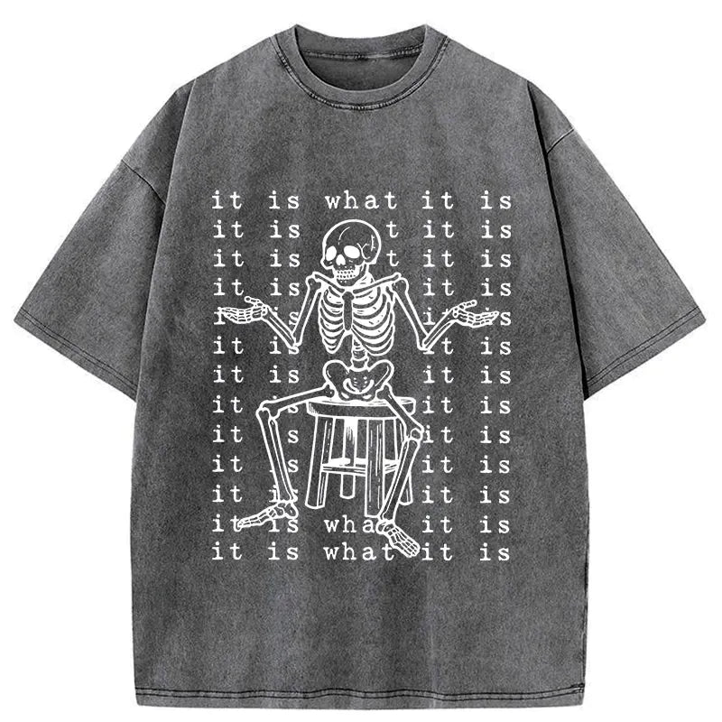 trendy kyoto lion skeleton tee for streetwear