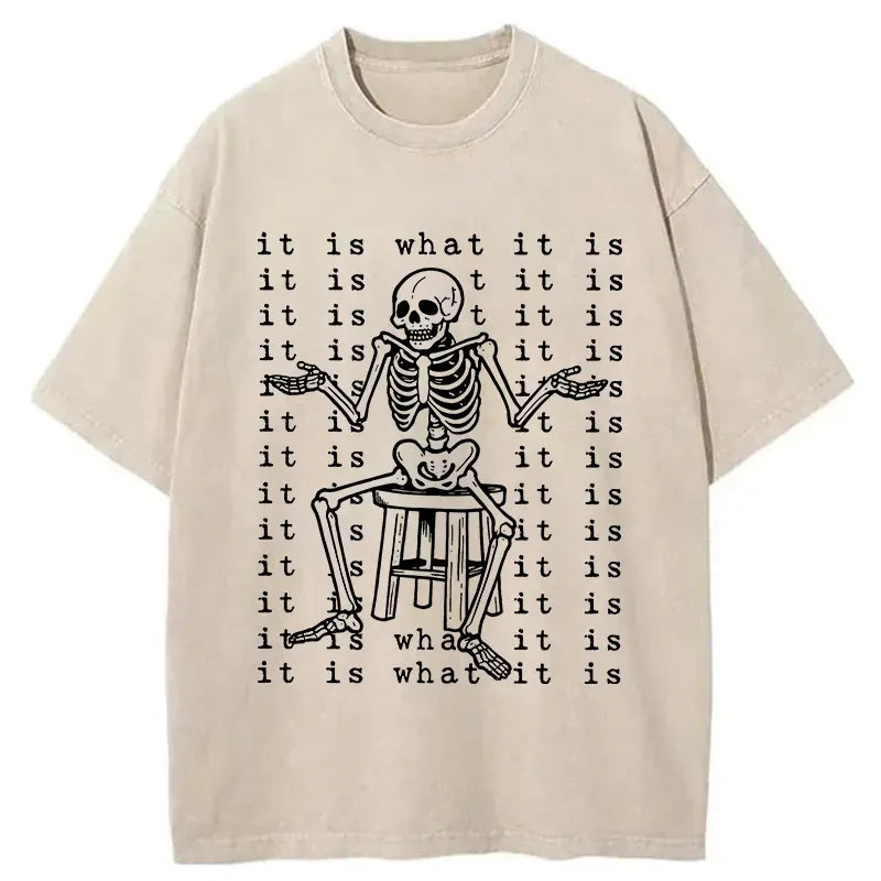 trendy kyoto lion skeleton tee for streetwear