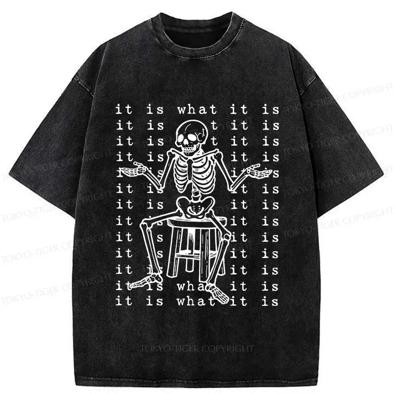 Kyoto-Lion Helpless Skeleton Washed T-Shirt