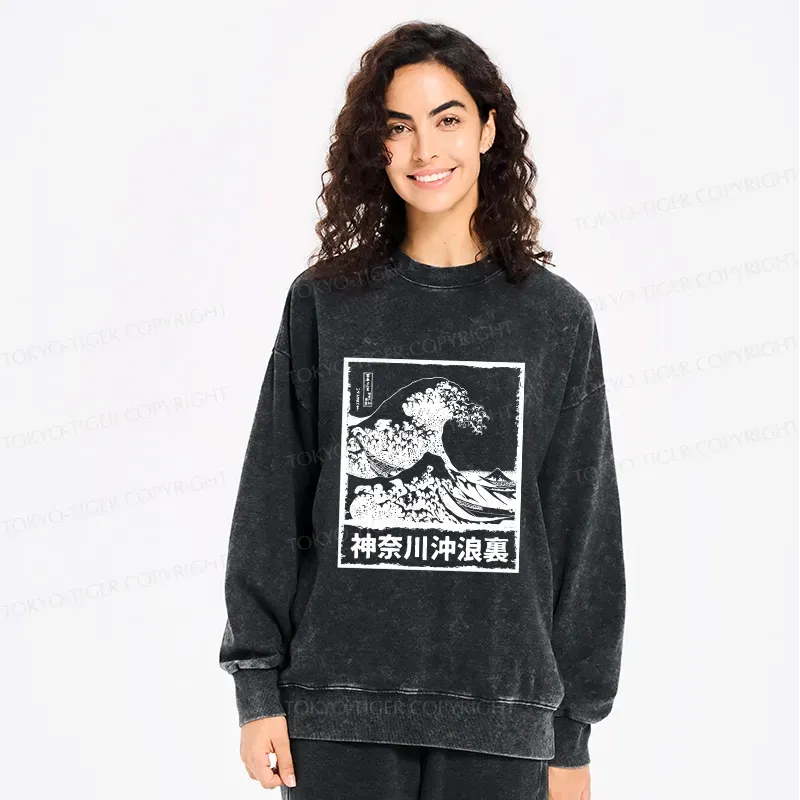 Ukiyo-e Wave Sweatshirt Free Shipping