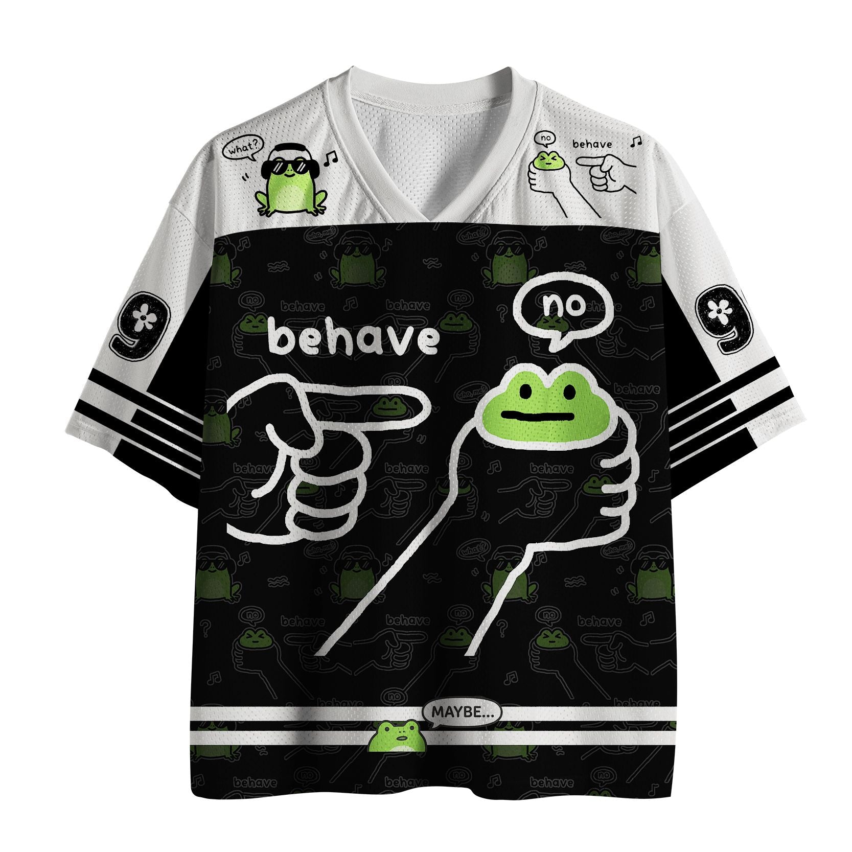 Funny Japanese Frog Mesh Jersey for Summer
