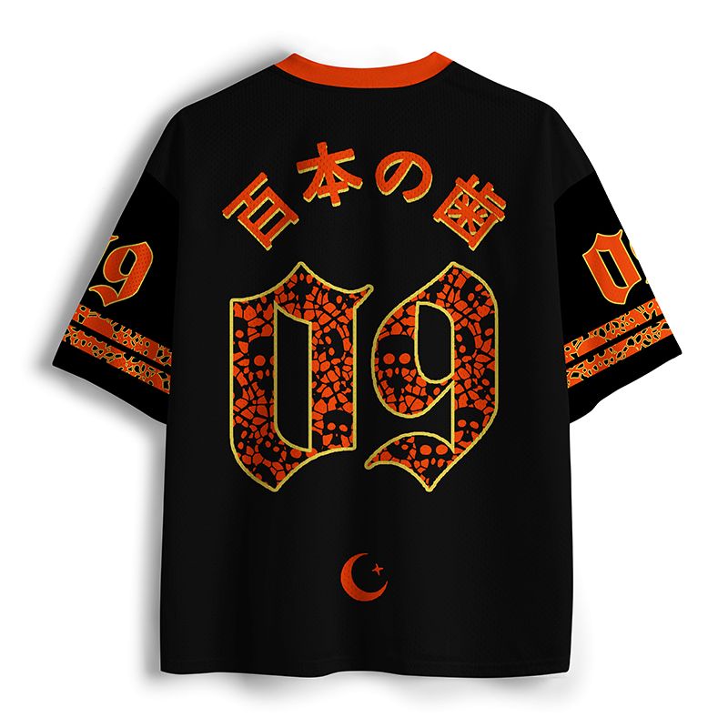 Breathable Japanese Skull Mesh Jersey