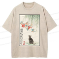 Japanese Vintage Washed T-Shirt for Daily Wear