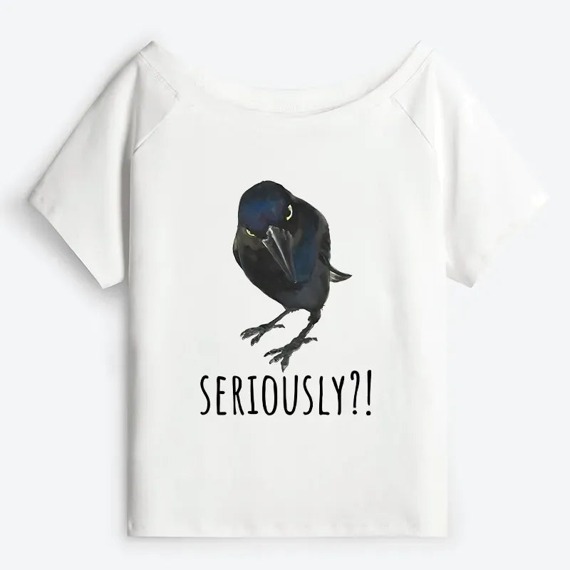 Trendy Japanese Off Shoulder T-Shirt