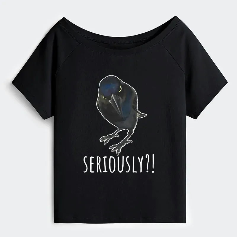 Trendy Japanese Off Shoulder T-Shirt