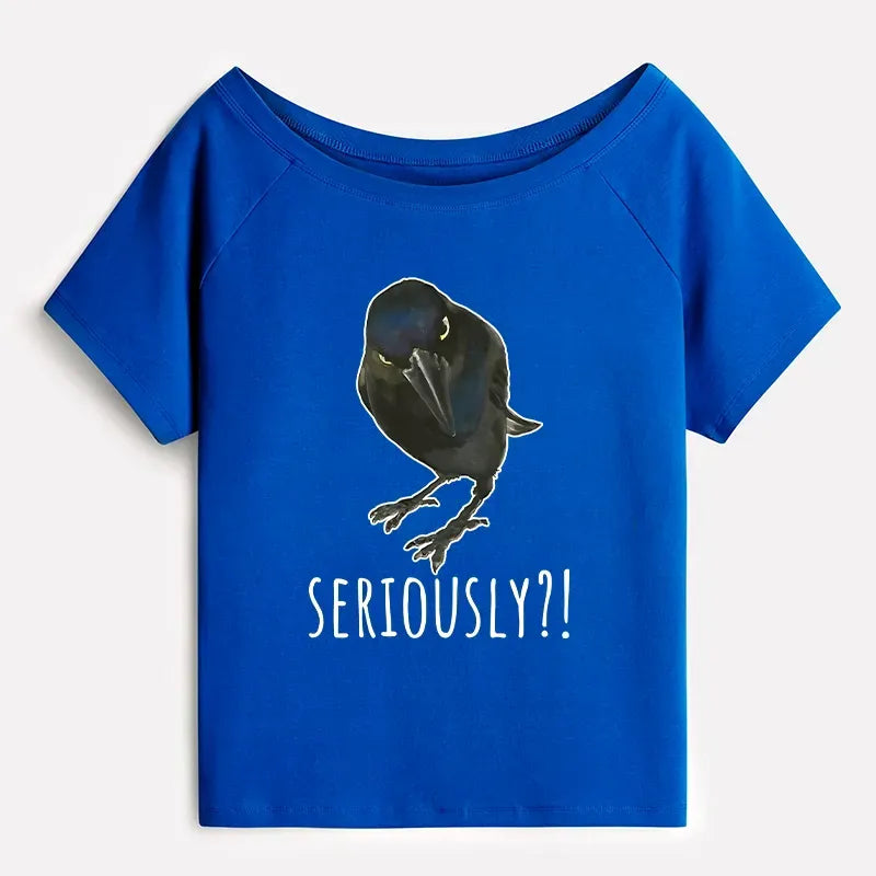 Trendy Japanese Off Shoulder T-Shirt